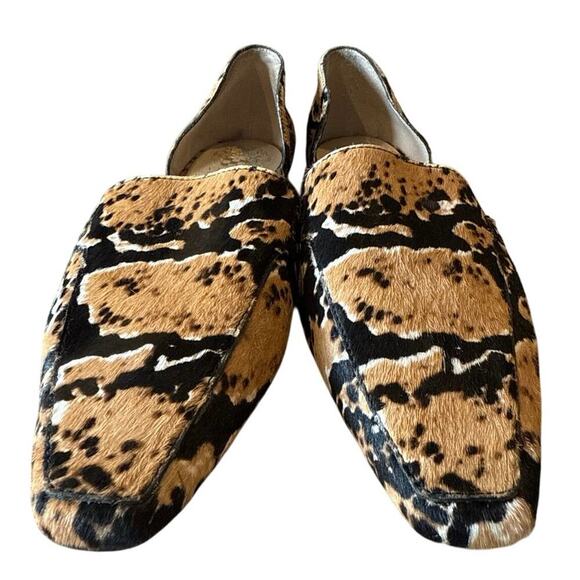 Vince Camuto Kordie Brown Black Cow Fur Flats Slip On Size 39 / 8.5 - Picture 2 of 6